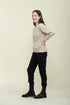 Ella-Cabled Mock Neck